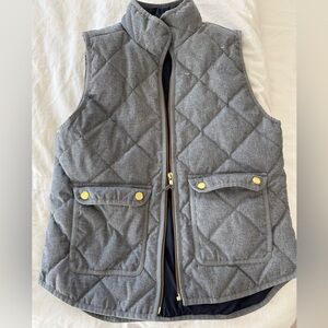 Jcrew Gray Quilted Vest